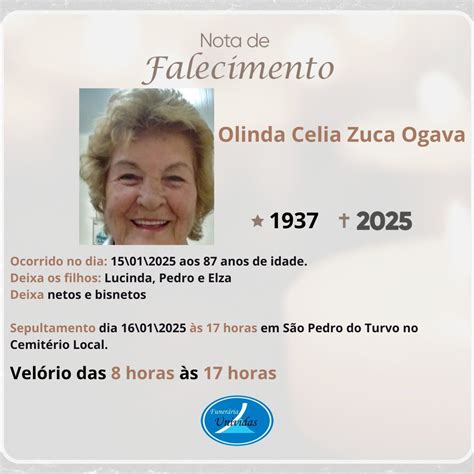 Falecimento nesta quinta.